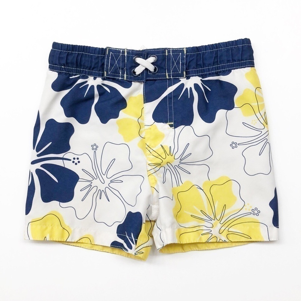Circo Hawaiian print baby boy swim trunks